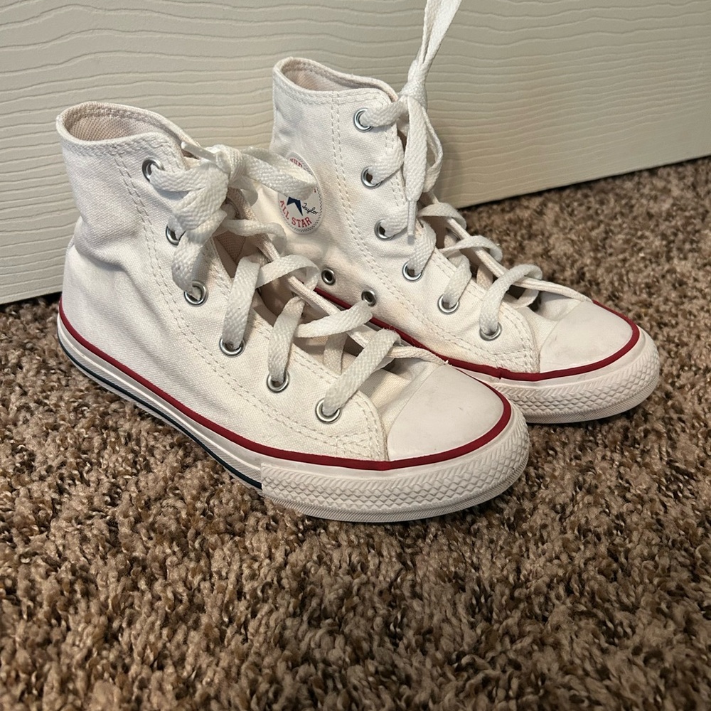 Kids Converse White High-Top Sneakers size 1